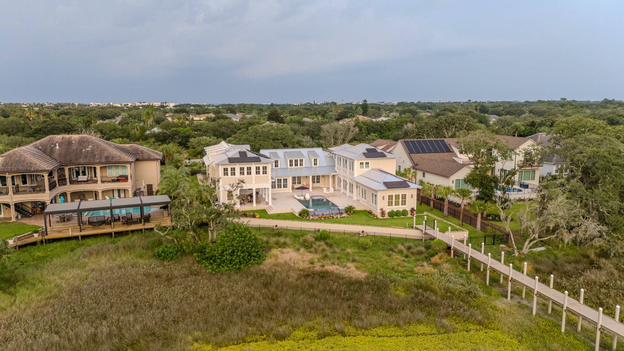 Marshfront Residence, aerial photograph 1, architectural photography by MBJR Creative